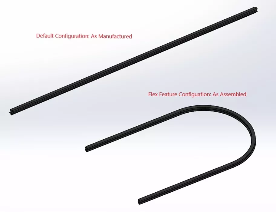 SOLIDWORKS Flex Feature Rubber Component As Manufactured vs As Assembled