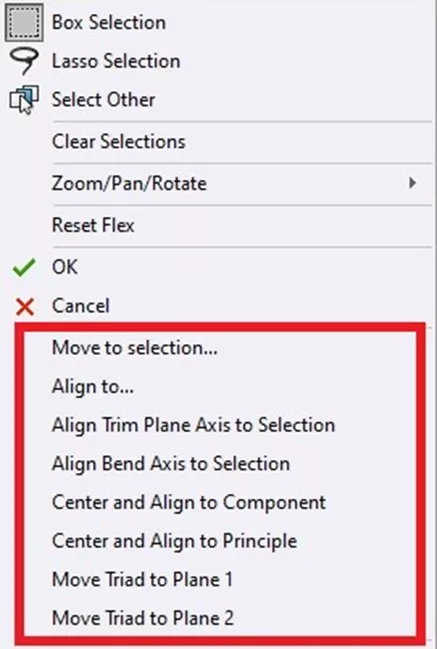 SOLIDWORKS Flex Feature Trim Planes