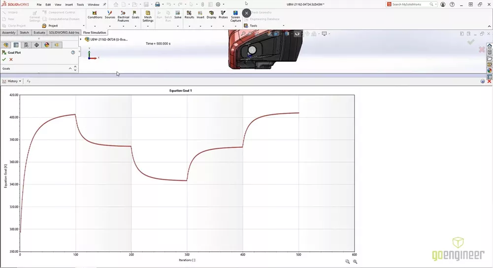 SOLIDWORKS Flow Simulation 2022 Transient Analysis