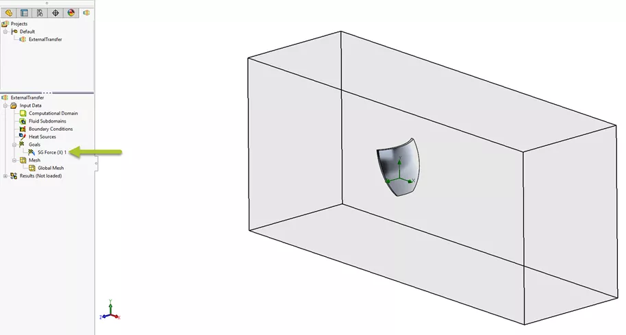 SOLIDWORKS Flow Simulation FEA Load Transfer Setup