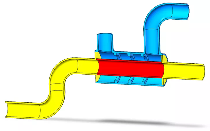 SOLIDWORKS Flow Simulation Heat Exchanger Model