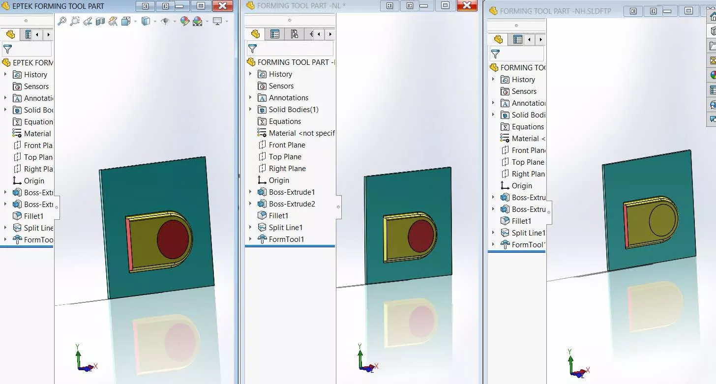 SOLIDWORKS Forming Tools Example 