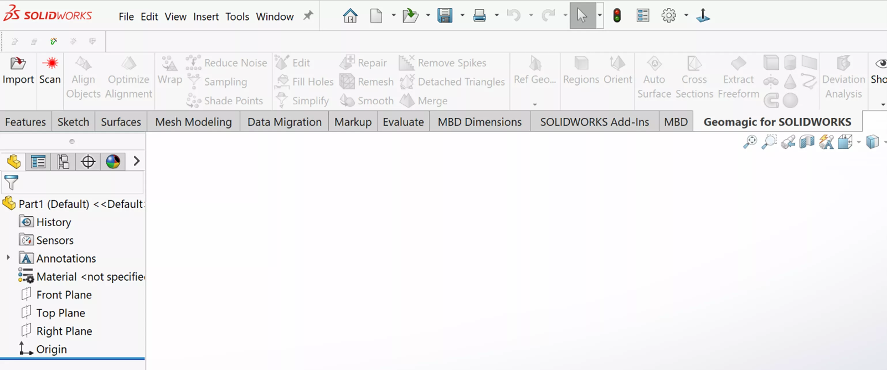 SOLIDWORKS Geomagic for SOLIDWORKS Add-in