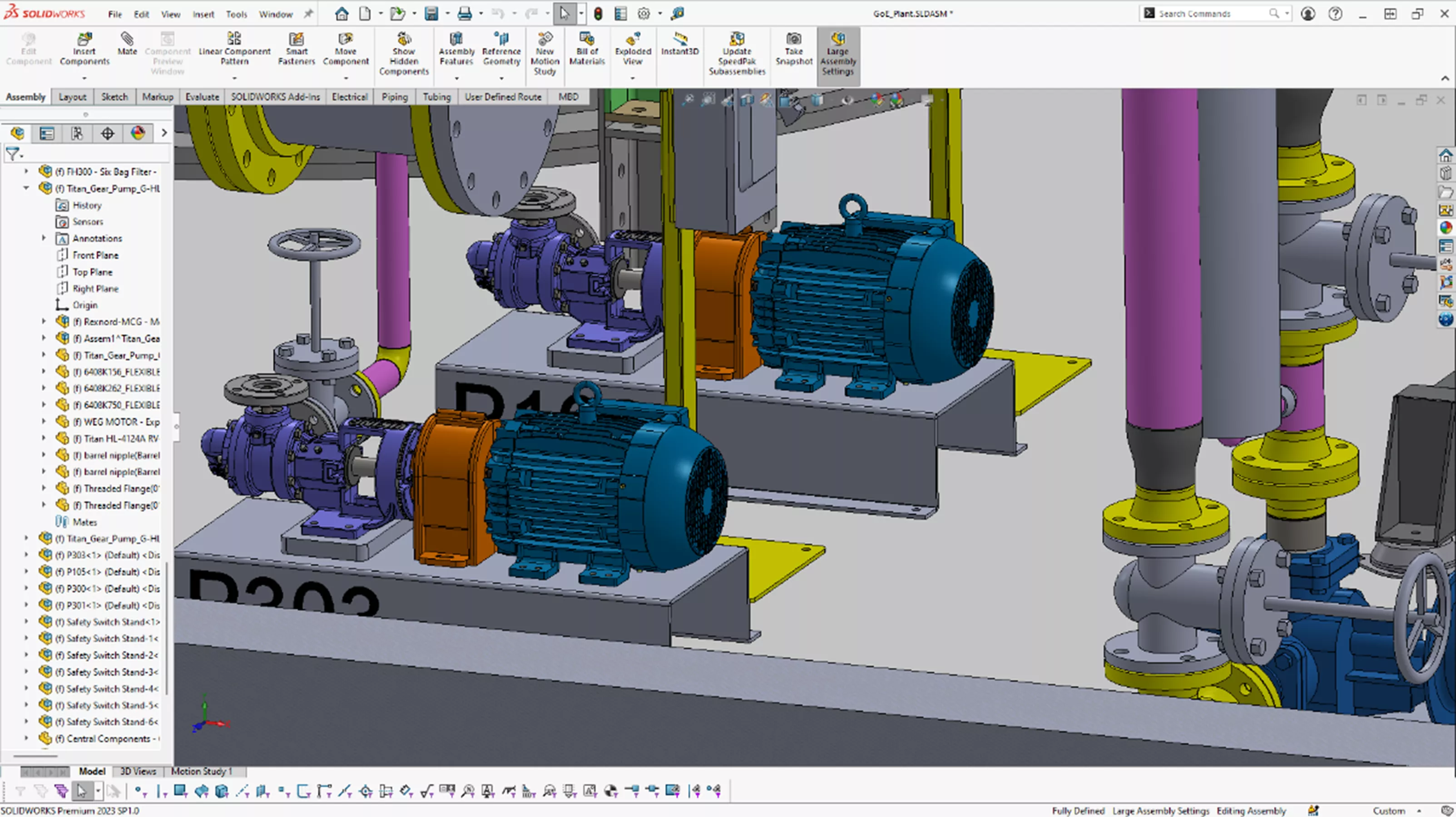SOLIDWORKS Graphics Usability for Large Assembly Performance