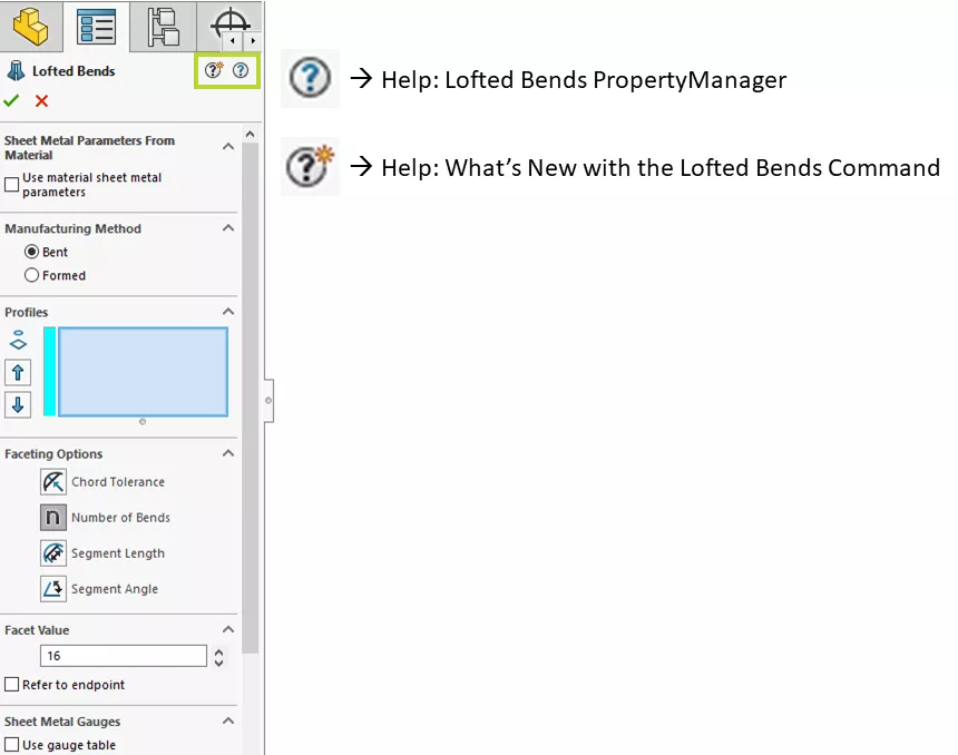SOLIDWORKS Help Question Mark Differences
