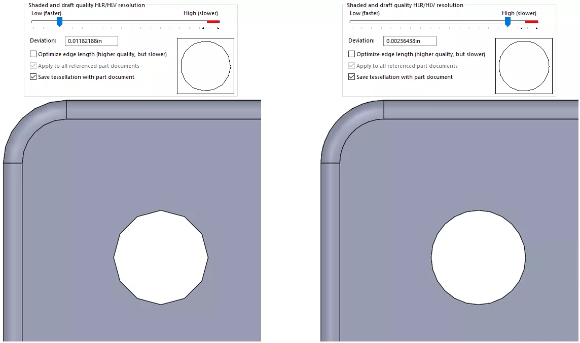 Image Quality Comparison in SOLIDWORKS