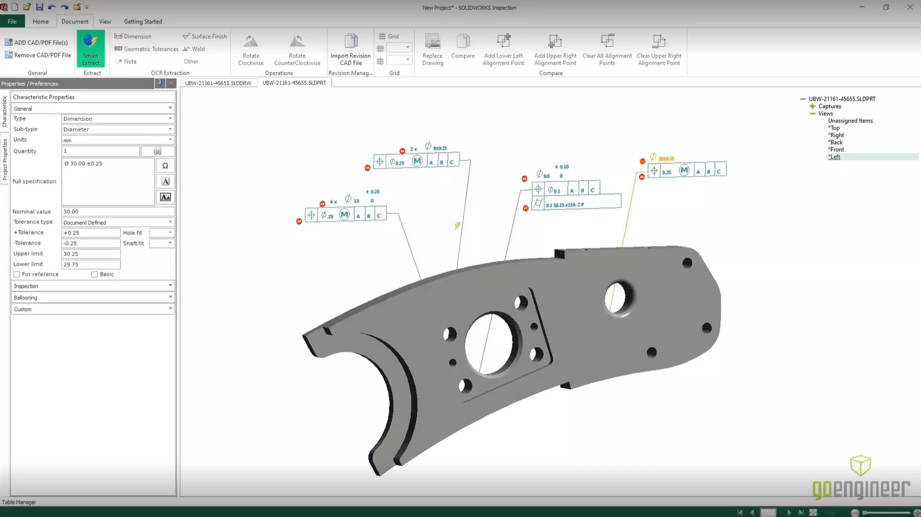 SOLIDWORKS Inspection 2022 Using Native CAD File 
