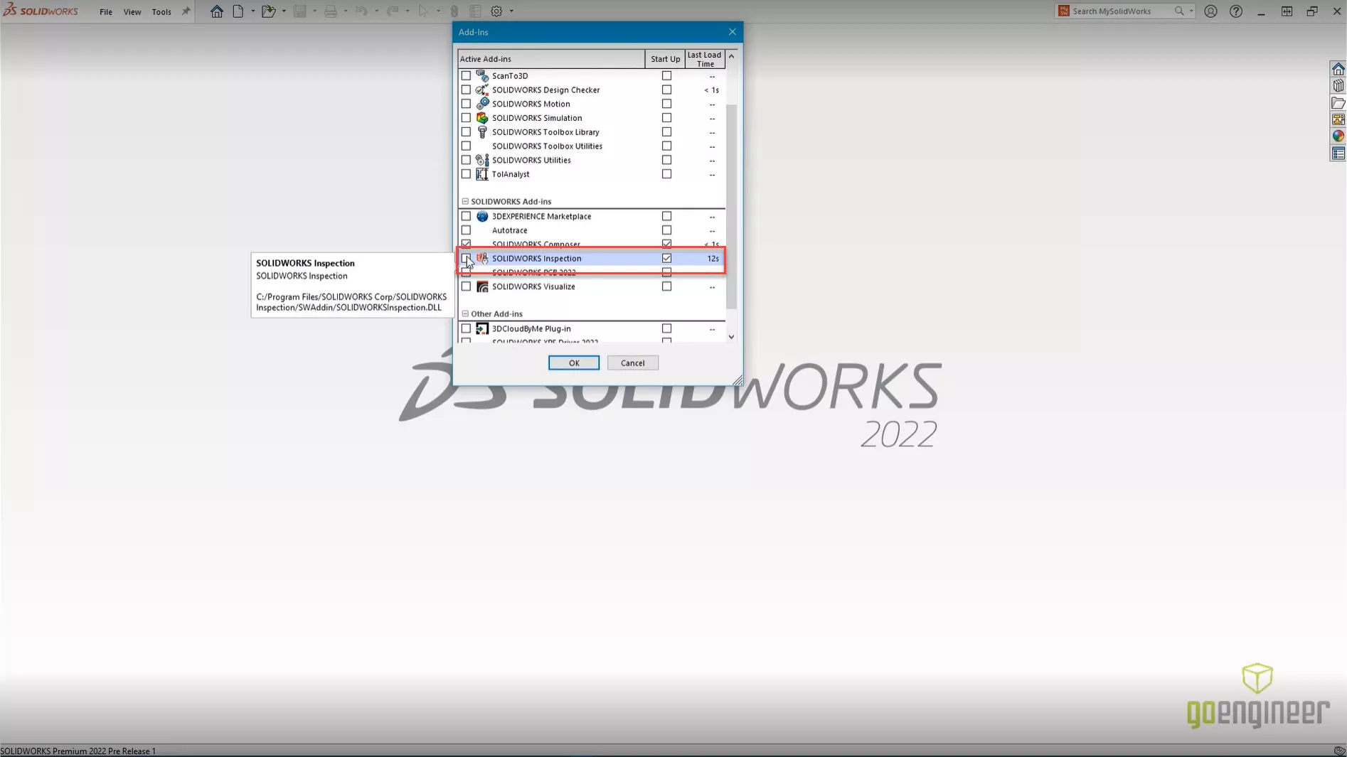 SOLIDWORKS Inspection Add-in