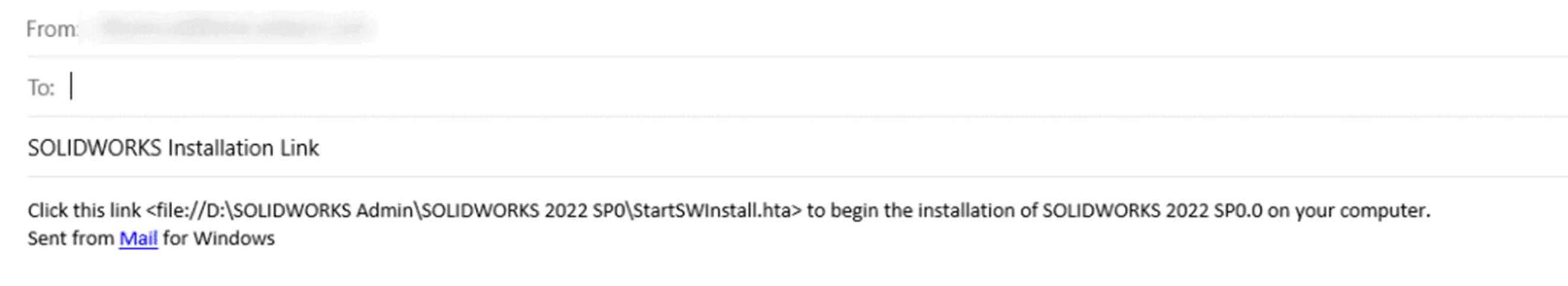SOLIDWORKS Administrative Image Manual Deployment Email