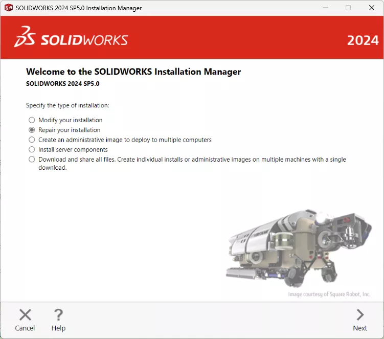 welcome to the solidworks installation manager