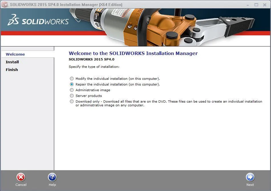 welcome to the solidworks installation manager