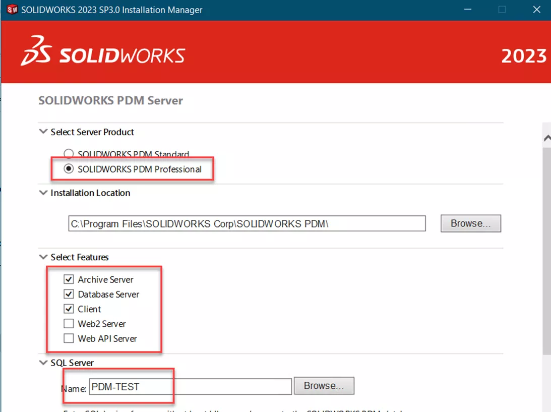 SOLIDWORKS Installation Manager SOLIDWORKS PDM Professional 