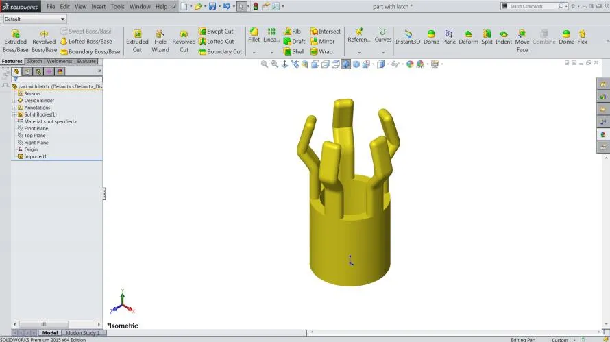 SOLIDWORKS Intersection Curve Tool