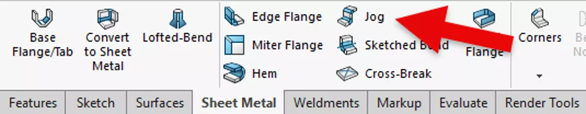 SOLIDWORKS Jog Feature Location