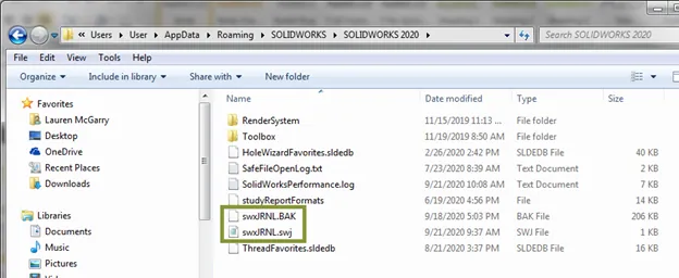 What Causes SOLIDWORKS Journal File warning