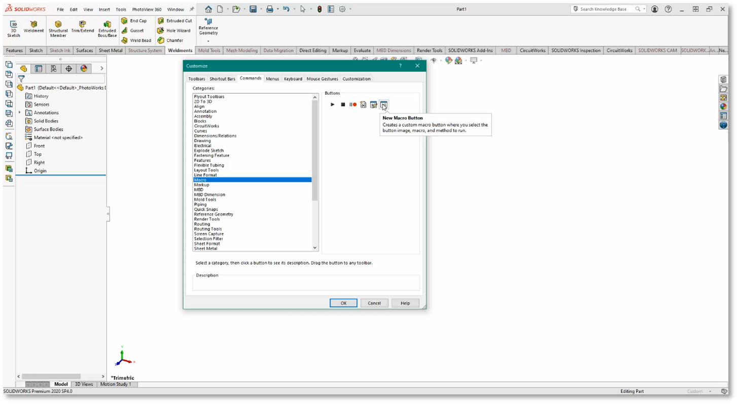 SOLIDWORKS Extrude from Context Toolbar within the Sketch Environment