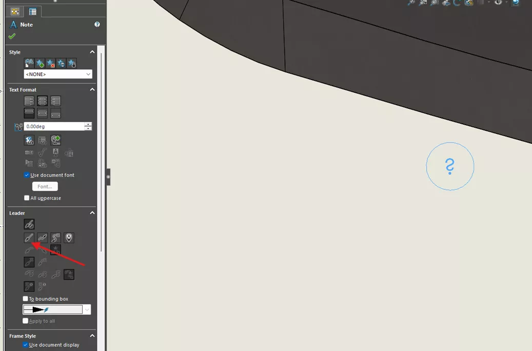 SOLIDWORKS Leader Styles