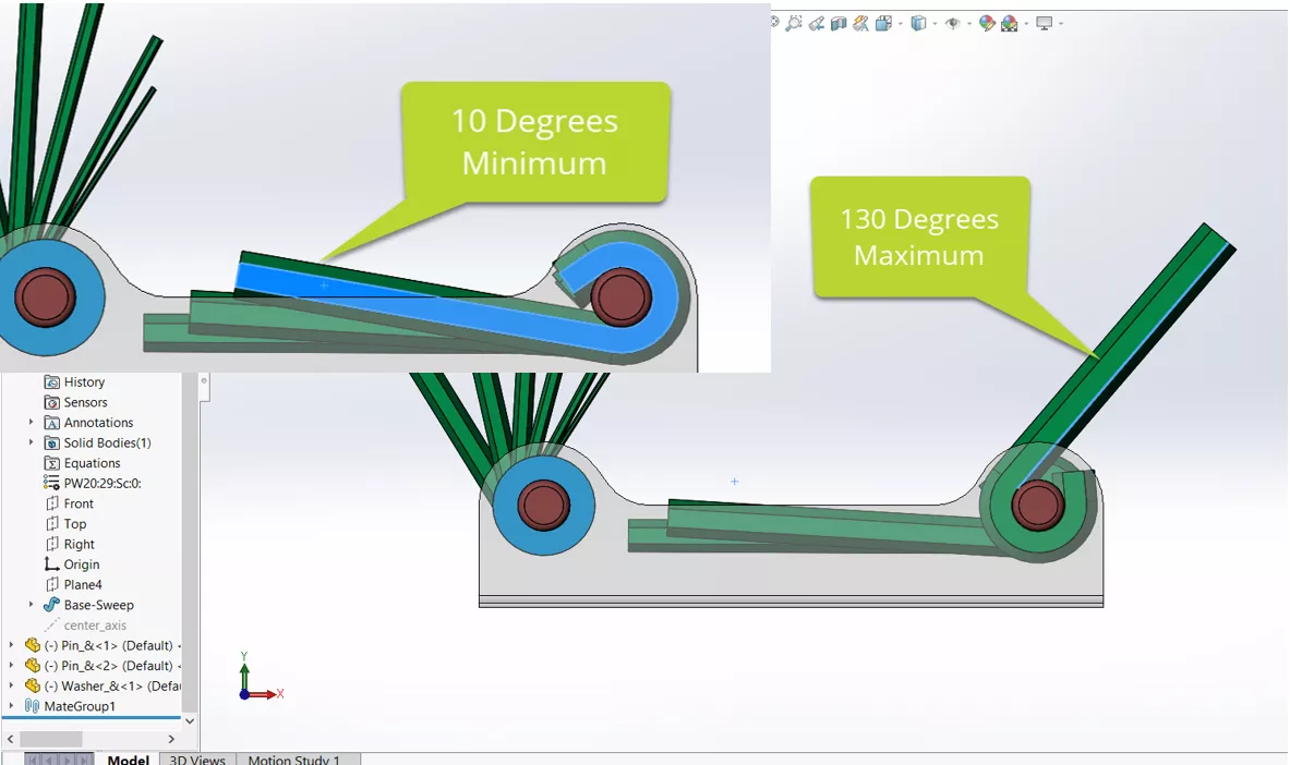 SOLIDWORKS Limit Angle Mates Tutorial 