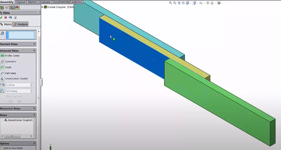 SOLIDWORKS Linear/Linear Coupler Example