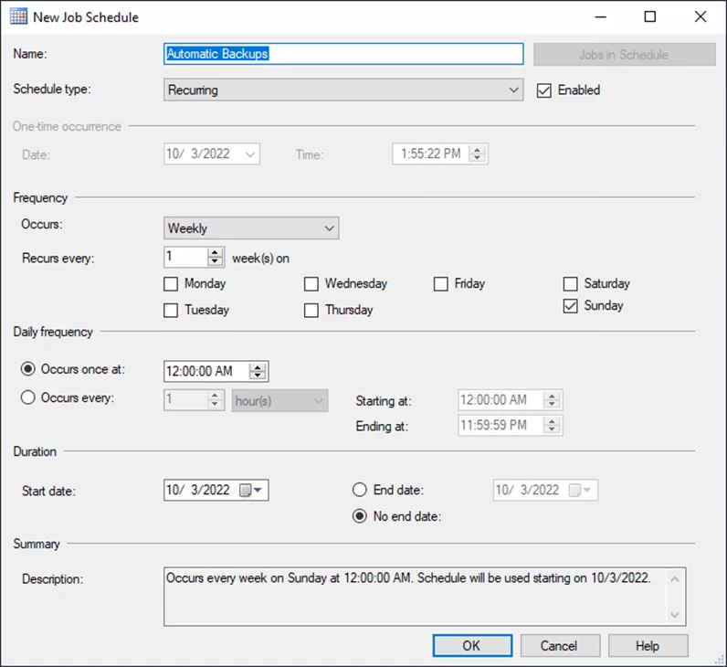 SOLIDWORKS Manage New Job Schedule 