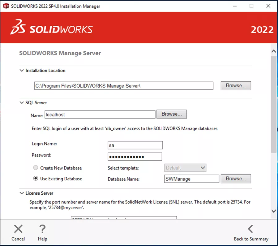 SOLIDWORKS Manage Server
