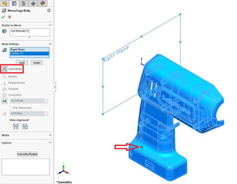 Using the Move/Copy Body Feature in SOLIDWORKS GoEngineer