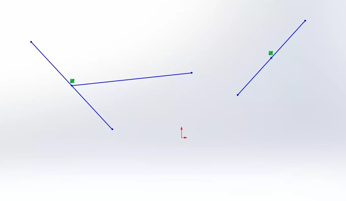 Example of a Midpoint Relation in SOLIDWORKS