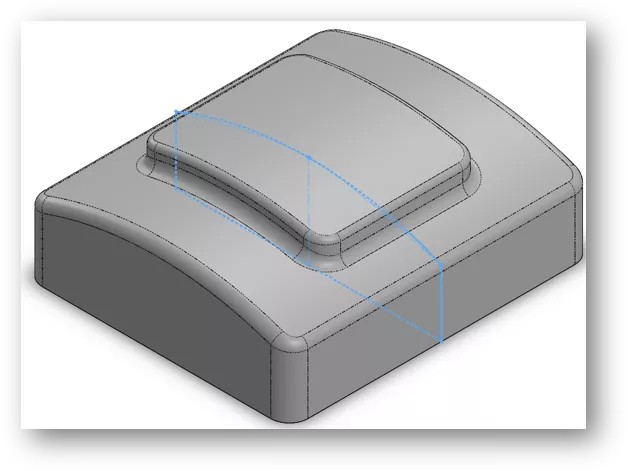 SOLIDWORKS Model with a Curved Top Face