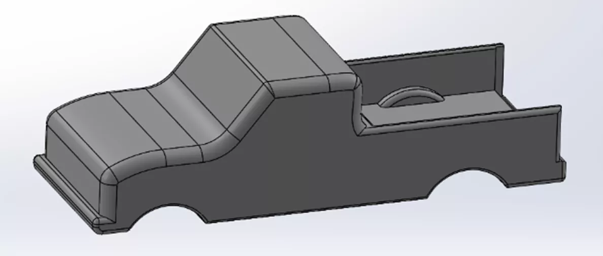 SOLIDWORKS Pickup Truck Model with No Tailgate