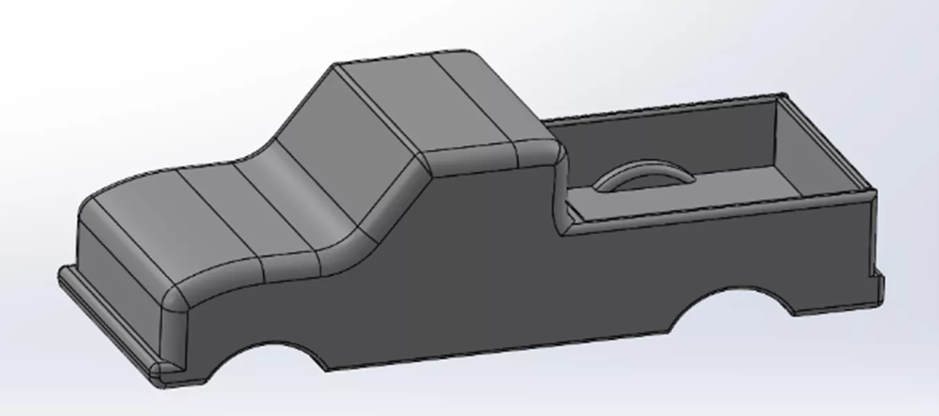 SOLIDWORKS Pickup Truck Model Tailgate Up