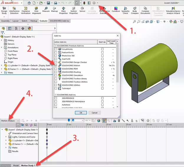 How to Set Up a SOLIDWORKS Motion Analysis
