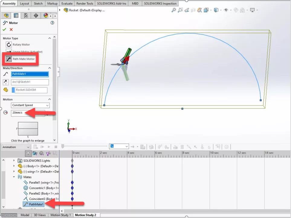SOLIDWORKS Path Mate Motion Analysis Tutorial | GoEngineer SOLIDWORKS Path Mate Motion Analysis Tutorial | GoEngineer