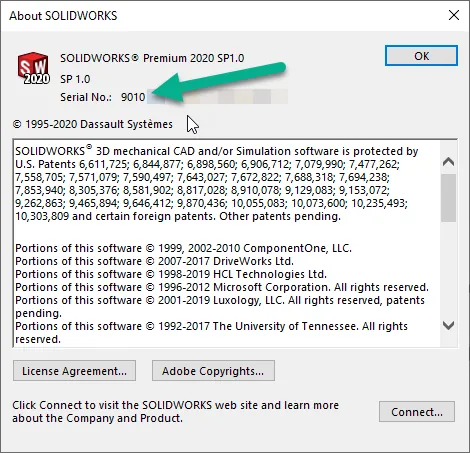 SOLIDWORKS Network Serial Number Example