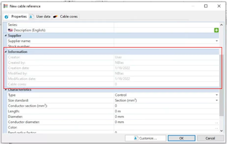 SOLIDWORKS New Cable Reference Information Section 