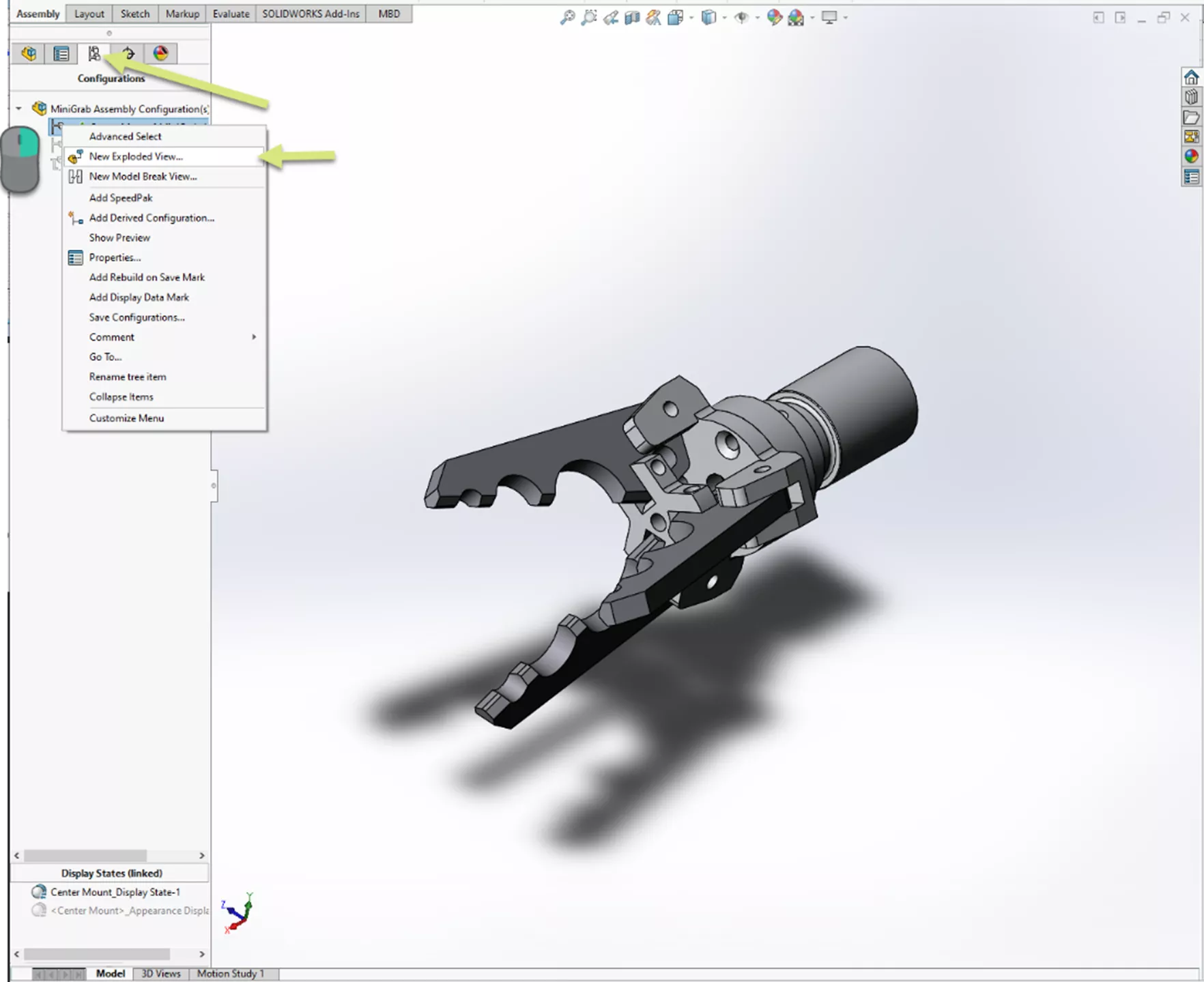 New Explode View Option in SOLIDWORKS 