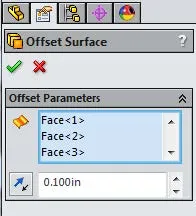 SOLIDWORKS Offset Surface Dialog Box 