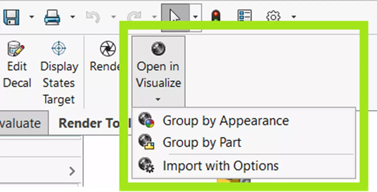 Sending Models to SOLIDWORKS Visualize Directly