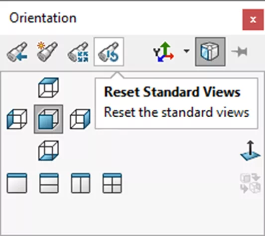 Reset Standard Views in SOLIDWORKS