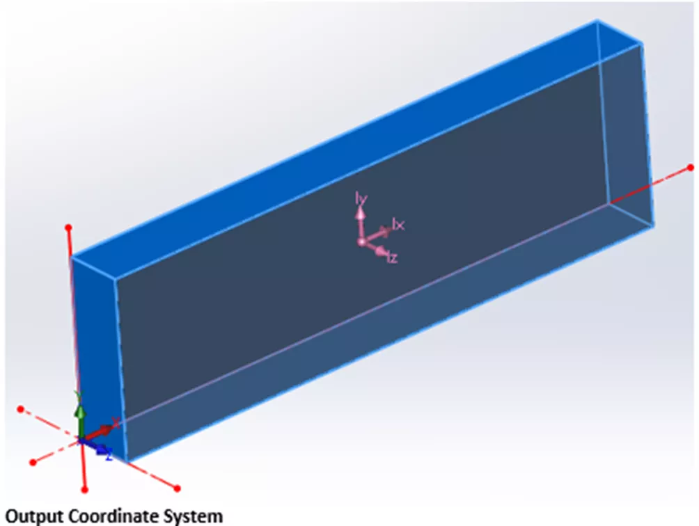 SOLIDWORKS Output Coordinate System 