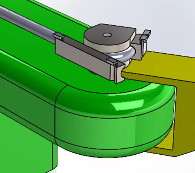 SOLIDWORKS Animations 5 seconds, part bent, dies closed