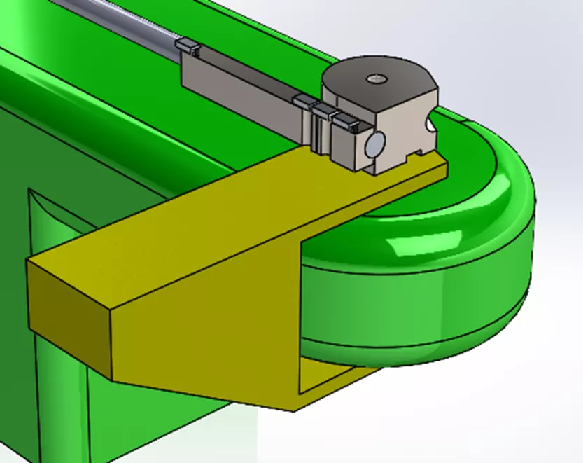 1 second, dies closed, part unbent on a SOLIDWORKS Animated Part