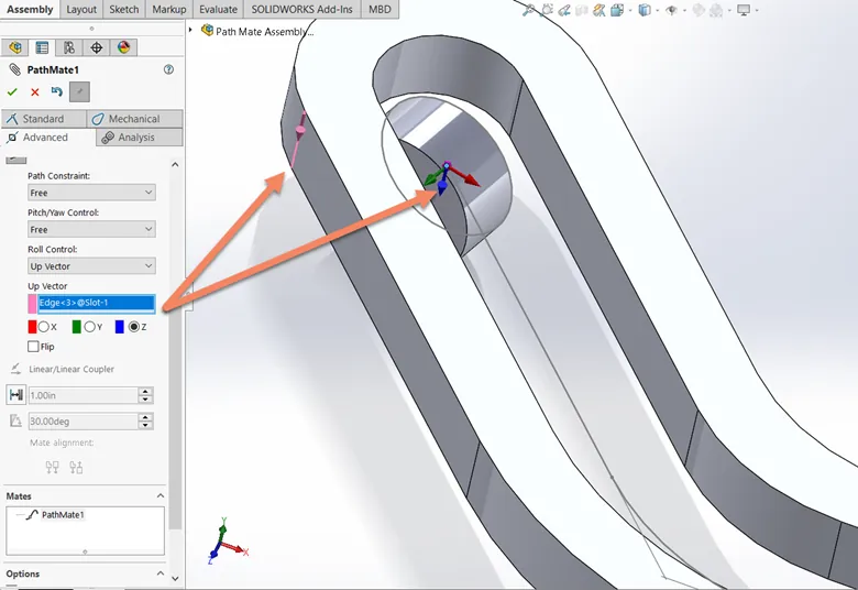 SOLIDWORKS Roll Controls