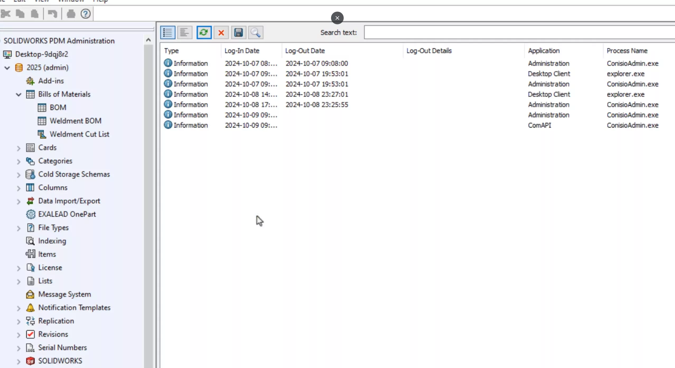 Show Vault Login History in SOLIDWORKS PDM 2025