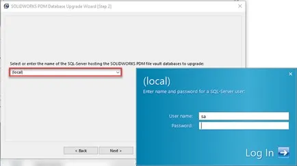 SOLIDWORKS PDM SQL Database Selection