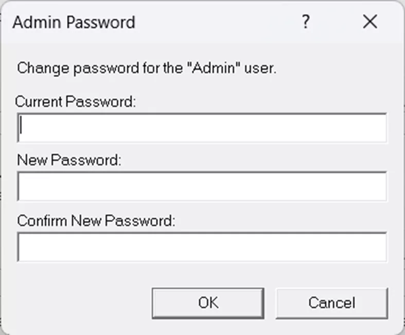 SOLIDWORKS PDM Admin Password Reset Fields