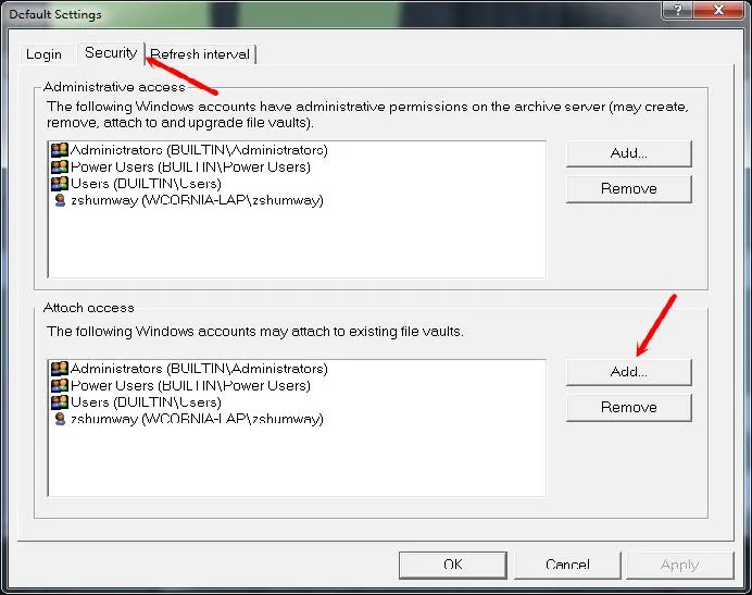 SOLIDWORKS PDM Attach Access Permission Settings