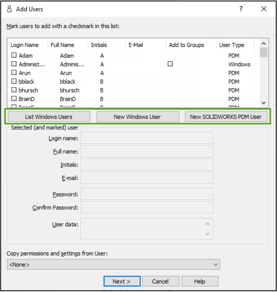 SOLIDWORKS PDM Authentication Users for Mixed Logins