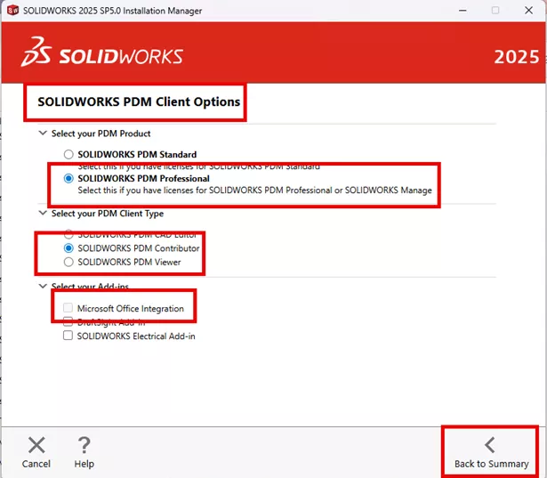SOLIDWORKS PDM Client Options (Client Only, No SOLIDWORKS)
