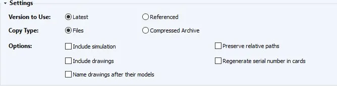 SOLIDWORKS PDM Copy Tree Settings