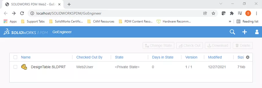 SOLIDWORKS PDM Custom Column Sets in Web2